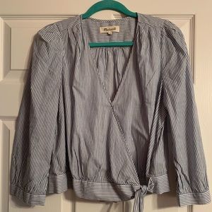 Madewell Front Tie Searsucker